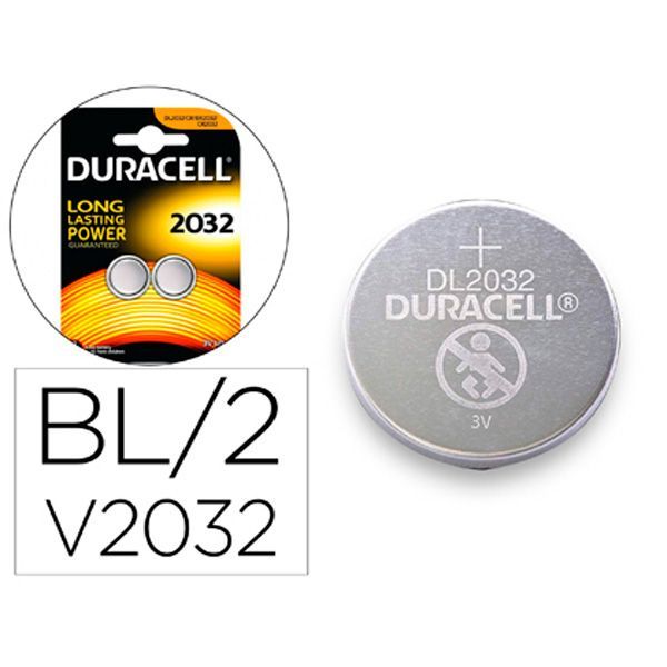 Piles CR2032 Duracell Bouton 3V