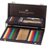 🎨 🖌 CAJA MADERA FABER-CASTELL ART AND GRAPHIC 53 Piezas -